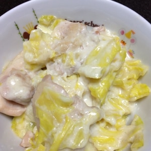 とっても簡単！鶏肉とキャベツのクリーム煮